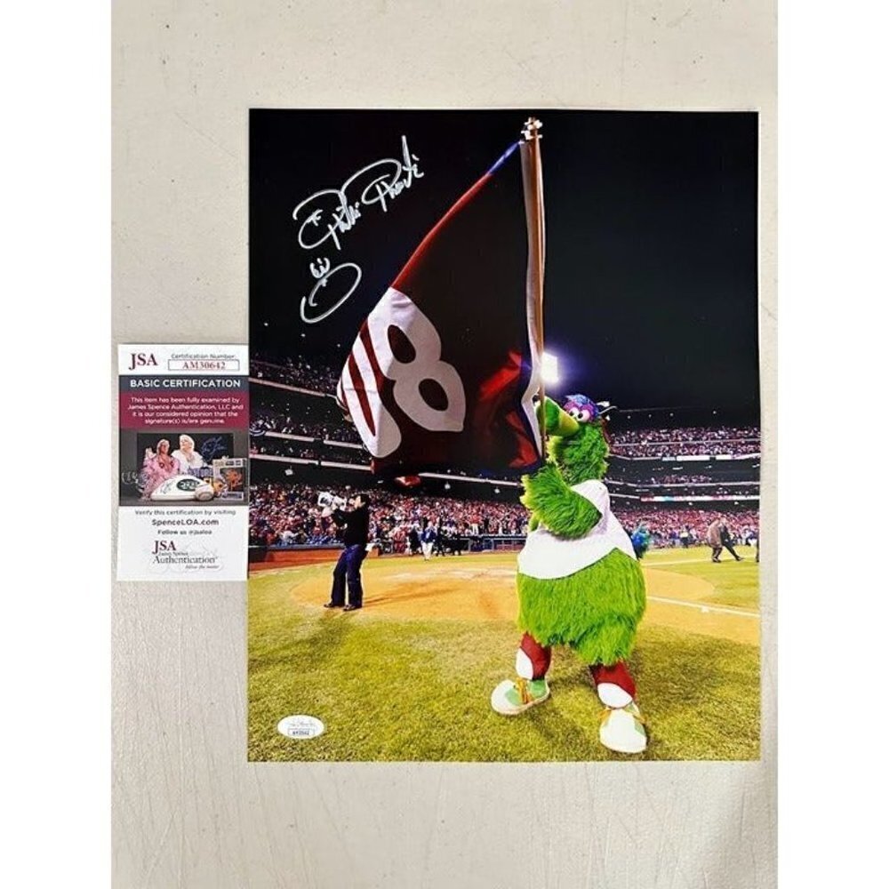 Phillie Phanatic signed autographed Philadelphia Phillies 11x14 Photo JSA